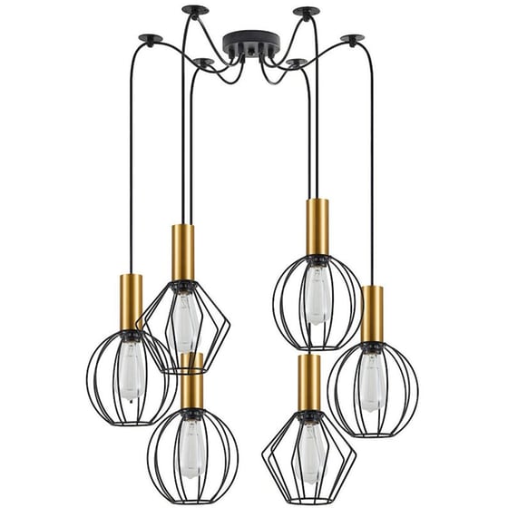 Φωτιστικό Οροφής Πολύφωτο Homelighting Adept Flex 77-8938 Μεταλλικό - Χρυσό/Μαύρο image 0