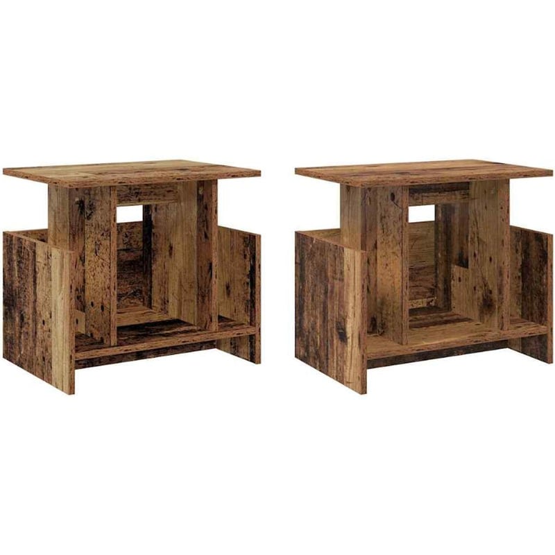 Έπιπλο Τηλεόρασης VidaXL 2 τμχ 50 x 35 x 45 cm - Παλαιωμένο Ξύλο