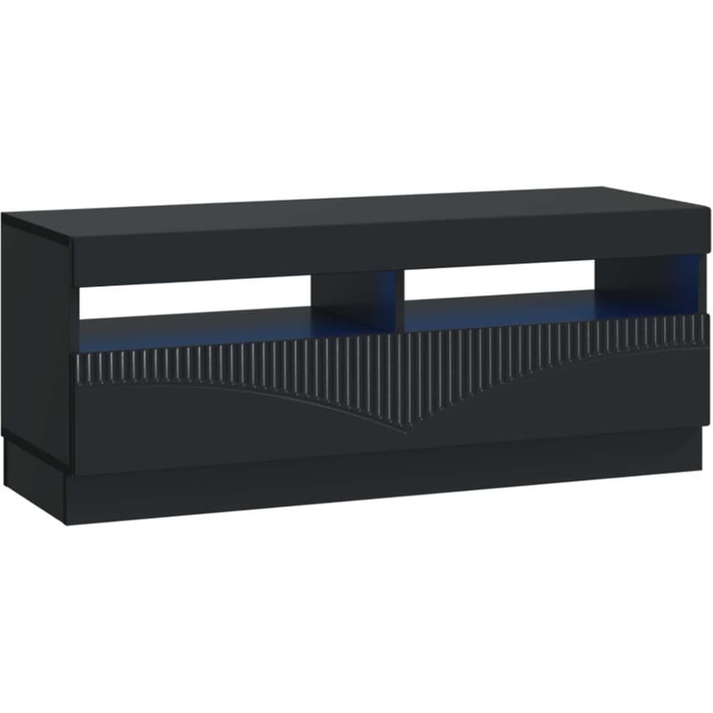 Έπιπλο Τηλεόρασης με LED VidaXL από Επεξεργασμένο Ξύλο - Μαύρο