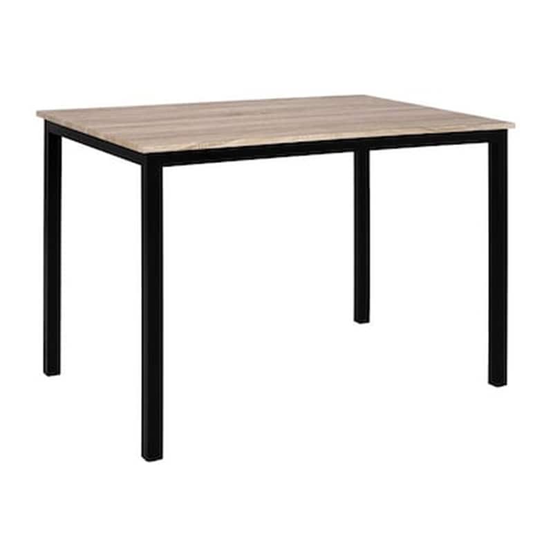 HOMEMARKT Τραπέζι Τραπεζαρίας 110x70 Sonama Με Μαύρα Πόδια Hm8332