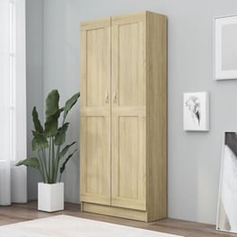 Vidaxl Βιβλιοθήκη Χρώμα Sonoma Δρυς 82,5x30,5x185,5 Εκ. Μοριοσανίδα
