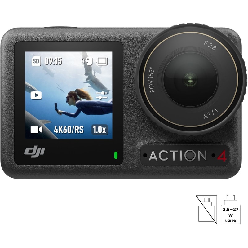 DJI Action Camera Dji Osmo Action 4 Adventure Combo - Μαύρη