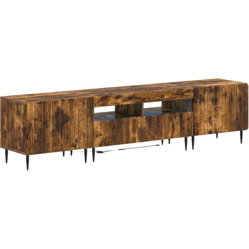 Έπιπλο Τηλεόρασης VidaXL με LED 5 τμχ 178 x 35 x 43 cm - Καπνιστή Δρυς