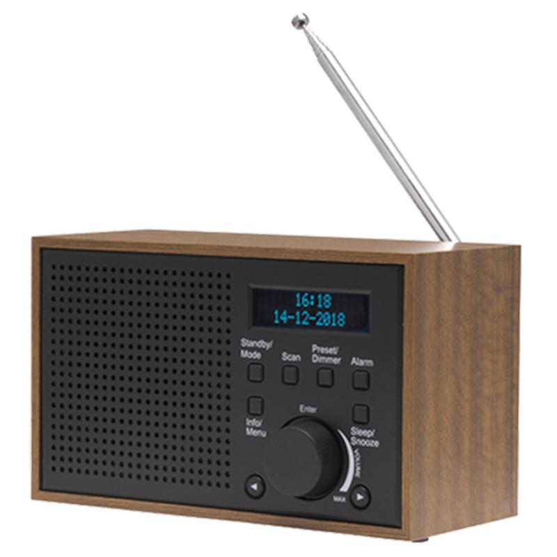Denver Dab-46dark Grey - Dab+ Ράδιο Με Ενσωματωμένο Fm Ράδιο Και Λειτουργία Ξυπνητηριού