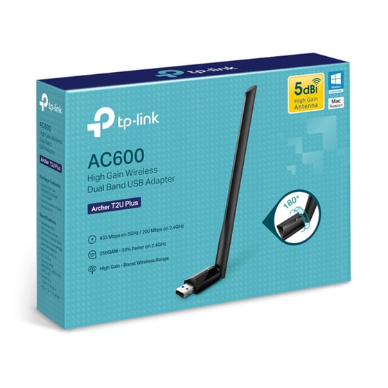 TP-LINK Archer T2U Plus AC600 USB Αντάπτορας Δικτύου Ασύρματη Σύνδεση 433Mbps image 3
