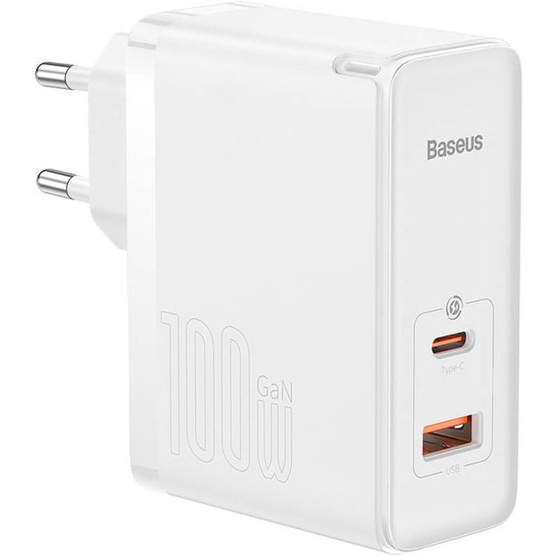 Φορτιστής Πρίζας Baseus GaN5 Pro USB-C/ USB/ Καλώδιο USB-C 100W 1m – Λευκό