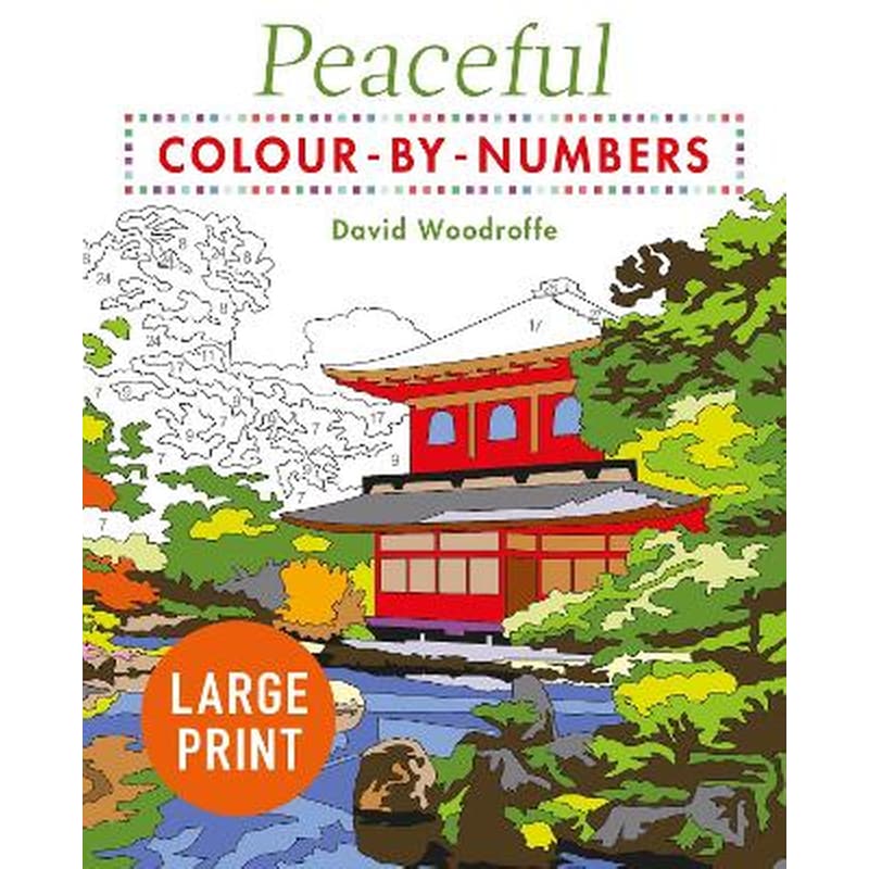 Large Print Peaceful Colour-by-Numbers