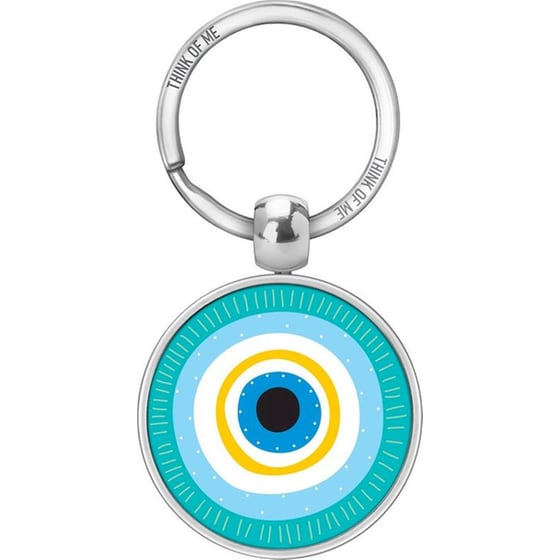 Μπρελόκ GNF Thinkofme Γούρι Ματάκι Τιρκουάζ/ Κίτρινο image 0