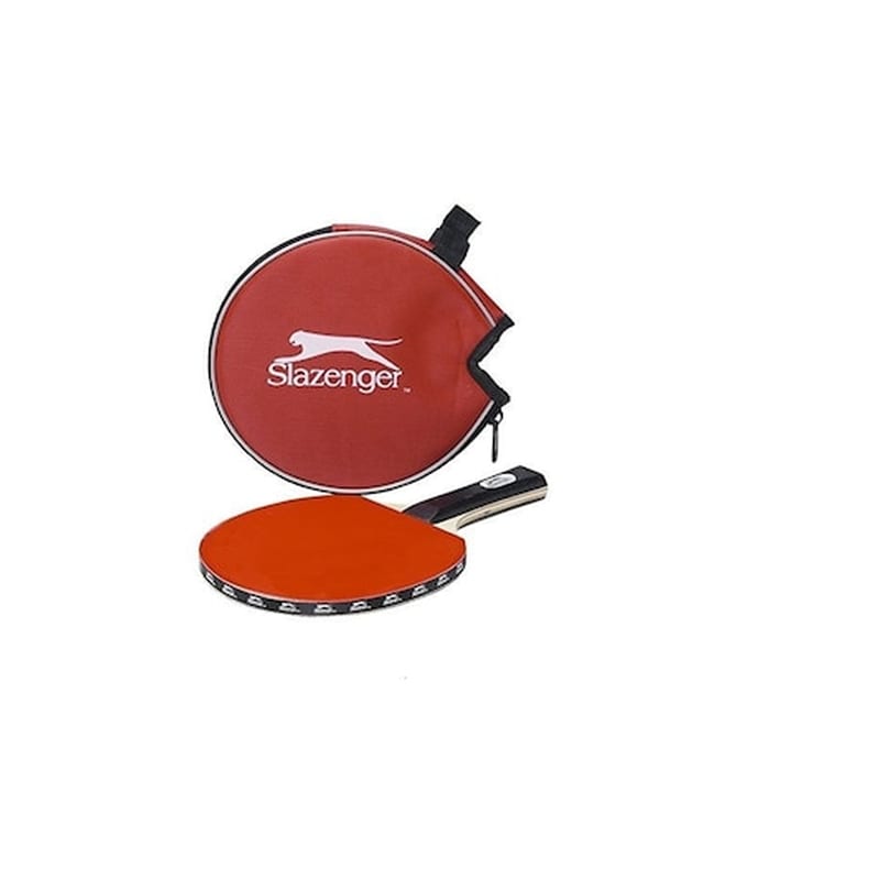 SLAZENGER Ρακέτα Ping Pong Slazenger Με Προστατευτική Θήκη Μεταφοράς Σε Κόκκινο Χρώμα, 22539