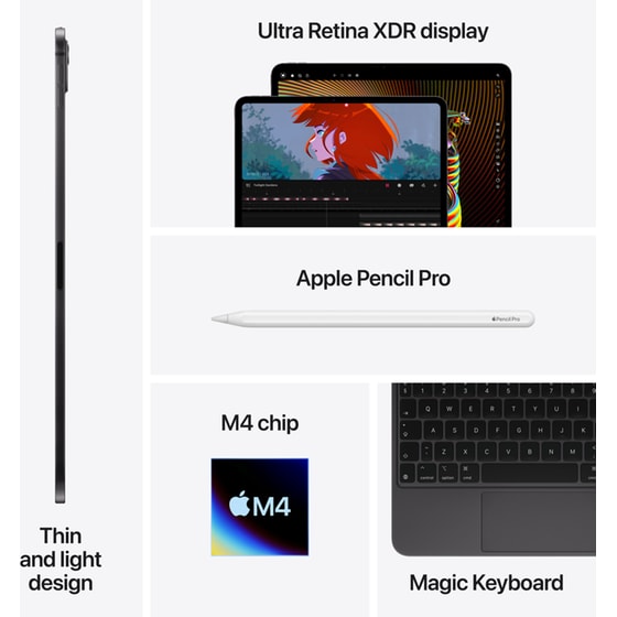 Apple iPad Pro 11" 2024 256GB Wi-Fi - Space Black image 8