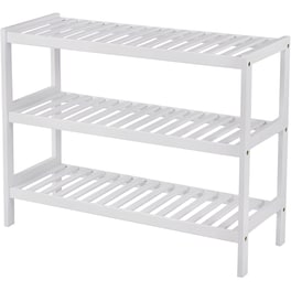 Ραφιέρα Vasagle Μπαμπού 70x26x55cm - Λευκό