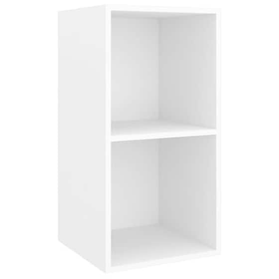 Έπιπλα Τηλεόρασης Vidaxl Μοριοσανίδα  3 Τμχ  37x37x107 cm - Λευκό image 4