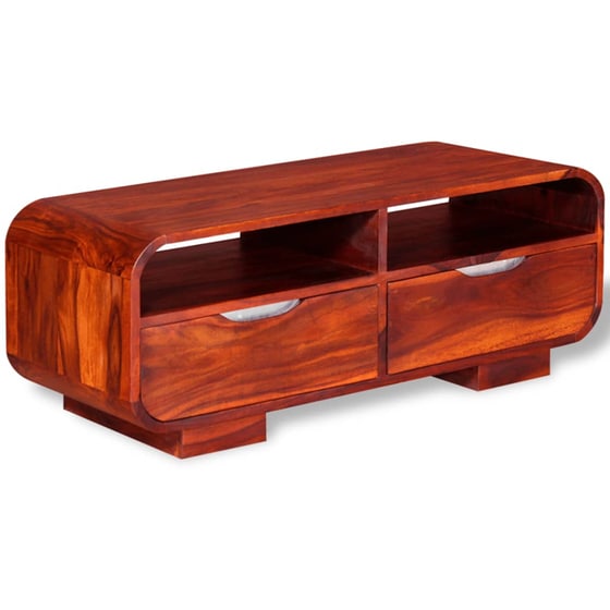 Τραπεζάκι Σαλονιού VidaXL από Μασίφ Ξύλο Sheesham 90x40x35cm - Καφέ image 1