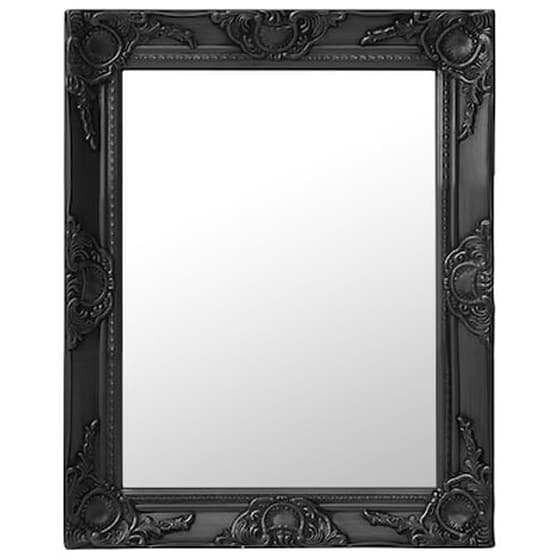 Vidaxl Καθρέφτης Τοίχου Με Μπαρόκ Στιλ Μαύρος 50 X 60 Εκ. image 0