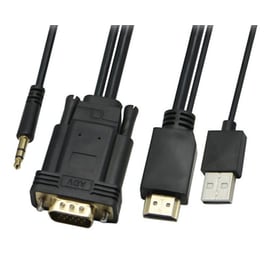 Powertech Καλώδιο Hdmi(m)  Usb(m) Σε Vga(m)  3.5mm(m), 1080p, 5m