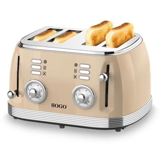 SOGO TOS-SS-5475 4 Θέσεων 1500W Μπεζ Φρυγανιέρα image 1