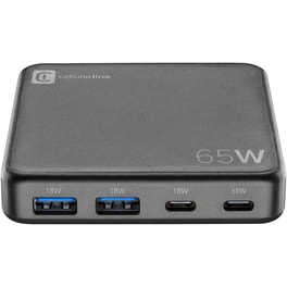 Καλώδιο δεδομένων Cellular Line Multipower Desk 4ports 2xUsb 2xUsb-C 65W -Black