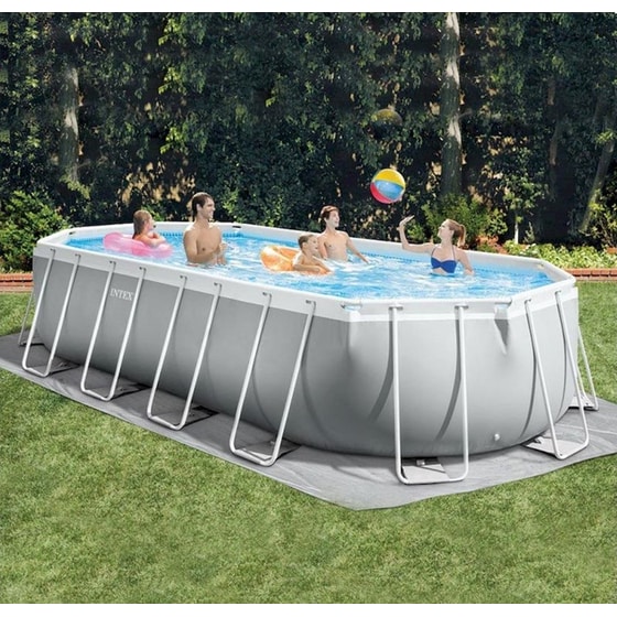 Πισίνα Οβάλ Intex Prism Frame 26798 18.202Lt - Γκρι image 1