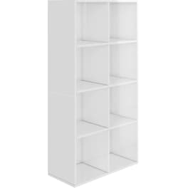 Βιβλιοθήκη VidaXL από Μοριοσανίδα 66x30x130 cm - Λευκό/Γυαλιστερό