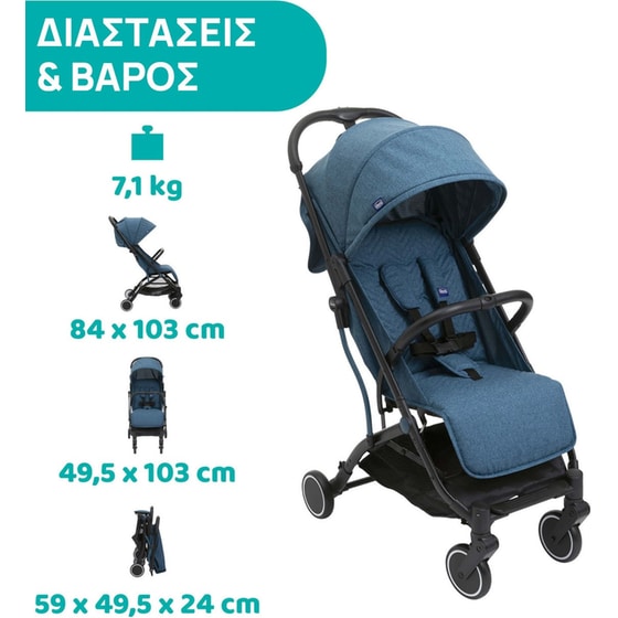 Chicco Καρότσι Μωρού TrolleyMe Calypso Blue image 2