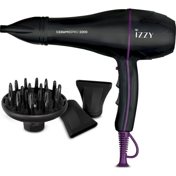 Σεσουάρ Μαλλιών IZZY Professional Ceramic SW9905 2200 W Μαύρο image 0