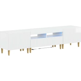 Έπιπλο Τηλεόρασης VidaXL ARNHEM με LED 3 τμχ 198 x 35 x 43 cm - Λευκό