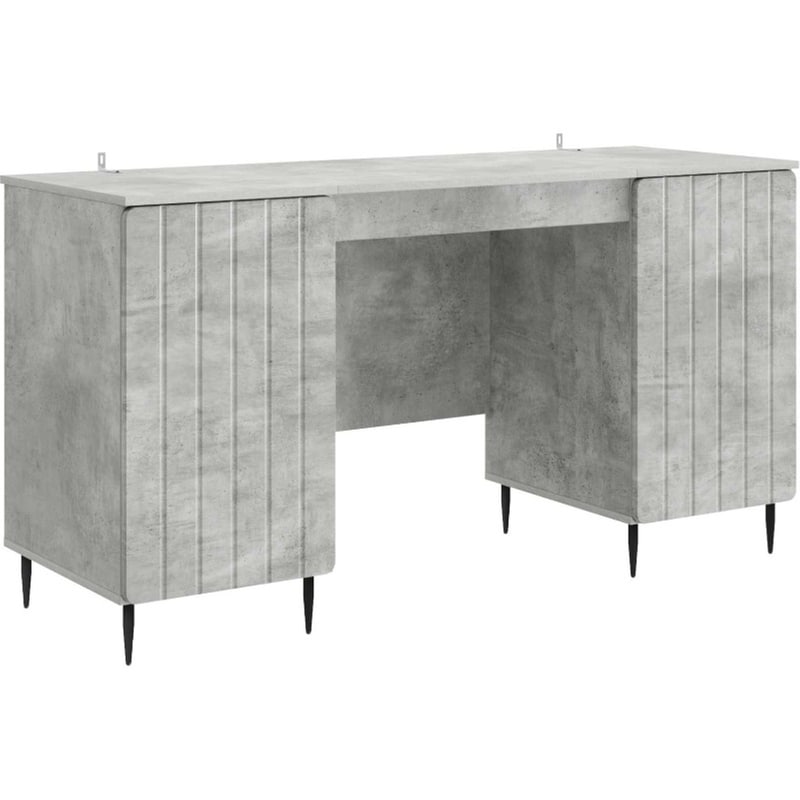 Γραφείο VidaXL με Ράφι και Πόρτα 142,5x50x75 cm - Γκρι Σκυροδέματος