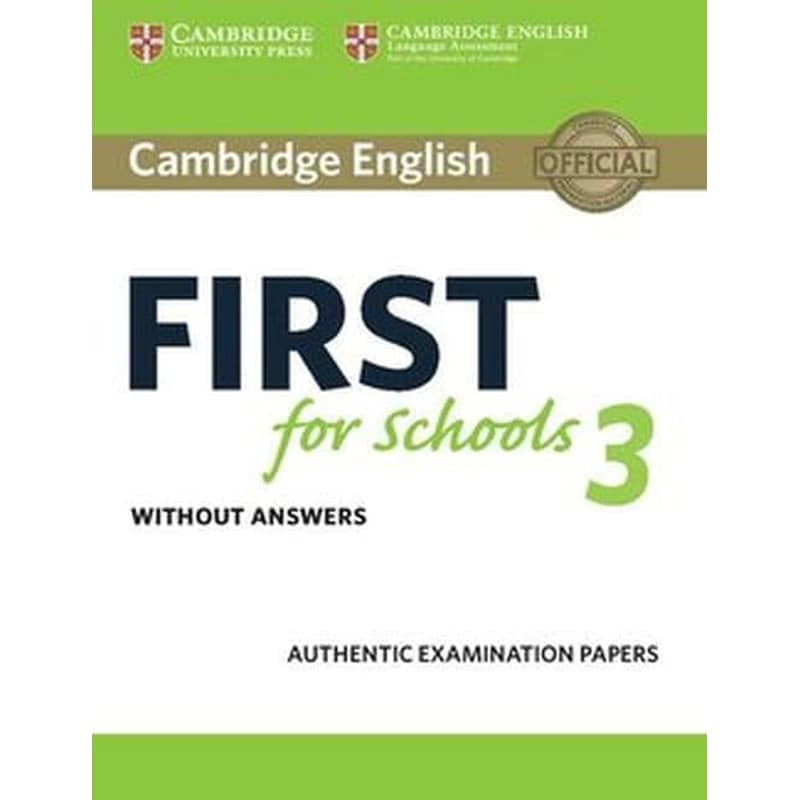 Cambridge English First for Schools 3 Students Book without Answers