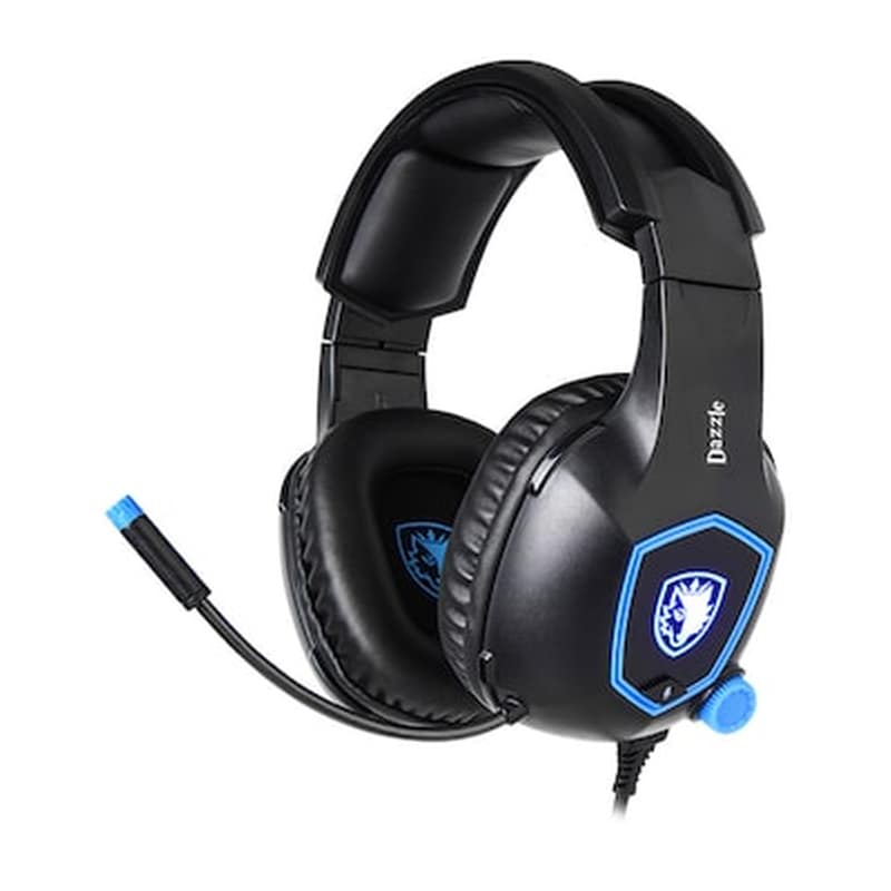SADES Sades Dazzle Gaming Ενσύρματα Ακουστικά USB Μαύρα/Μπλε