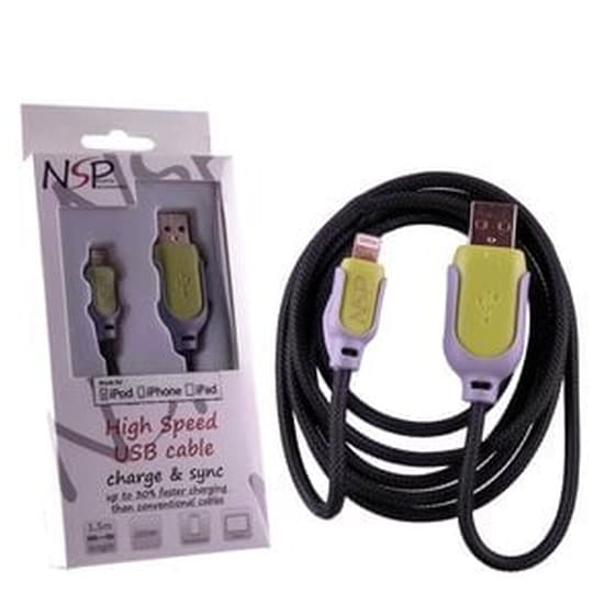 Καλώδιο δεδομένων Nsp Fast Carbon Usb to Lightning 2.1A 1.5m - Gold image 0
