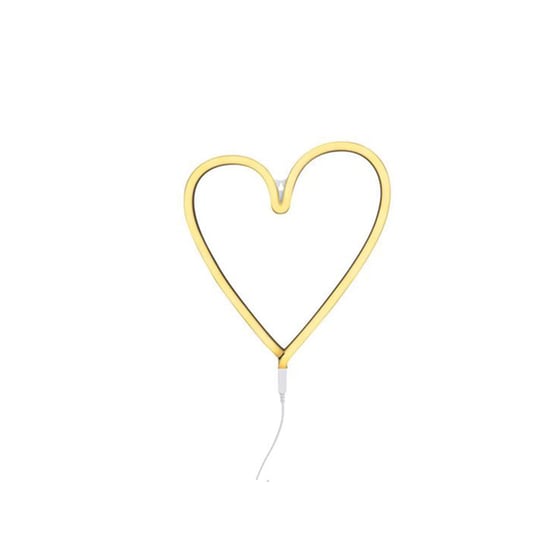Φωτάκι Τοίχου Heart Neon Κίτρινο Α Little Lovely Company image 0