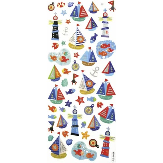 Σετ Αυτοκόλλητα Glitter, 5 Φύλλα 10x23 Εκ, Decodreams image 4