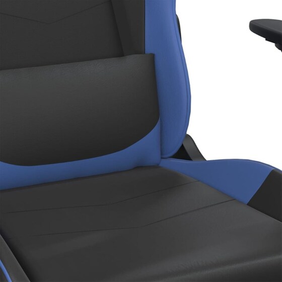 Καρέκλα Gaming VIDAXL 3143653 με Υποπόδιο από Τεχνητό Δέρμα - Μαύρο / Μπλε image 5