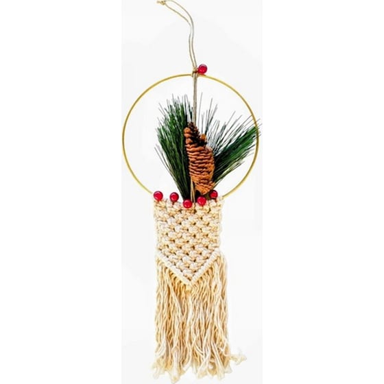 Χριστουγεννιάτικο Διακοσμητικό Στεφάνι Feelboho Μακραμέ image 0