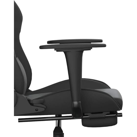 Καρέκλα Gaming VIDAXL 345419 με Υποπόδιο από Τεχνητό Δέρμα - Μαύρη image 7