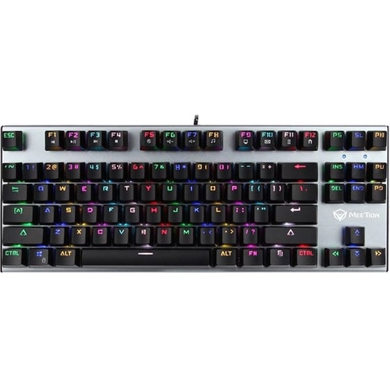 Meetion Mk04 Gaming Μηχανικό Ενσύρματο Πληκτρολόγιο με RGB φωτισμό Μαύρο (US) image 0