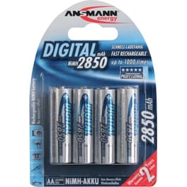 Επαναφορτιζόμενες Μπαταρίες Ansmann AA NiCd 2850mAh 1.2 V 4 τεμάχια