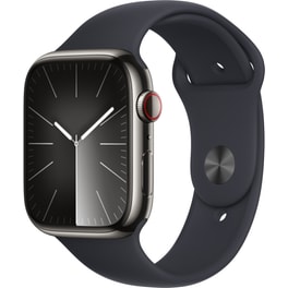 Apple Watch Series 9 Graphite Stainless Steel GPS + Cellular 45mm - Midnight Sport Band S/M