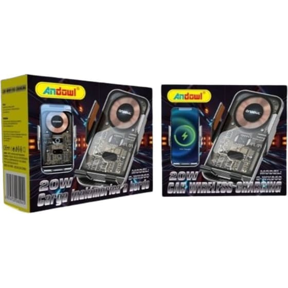 Βάση Στήριξης Αυτοκινήτου Andowl Q-WX660 Ασύρματη Φόρτιση - Μαύρο image 2