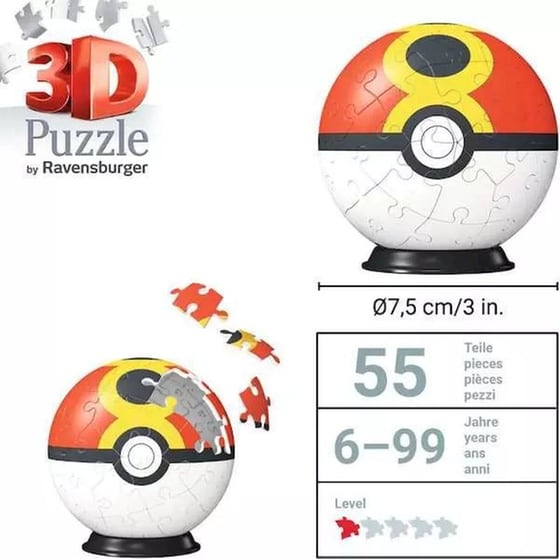 3D Παζλ Ravensburger Pokemon (54 Κομμάτια) 24 Σχέδια 1 Τμχ - Τυχαία Επιλογή Σχεδίου image 4