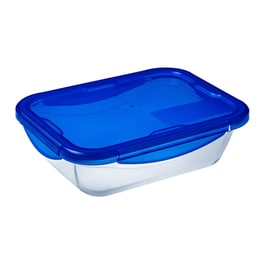 Φαγητοδοχείο Pyrex Cook&Go Γυάλινο 1.7lt - Διάφανο/Μπλε