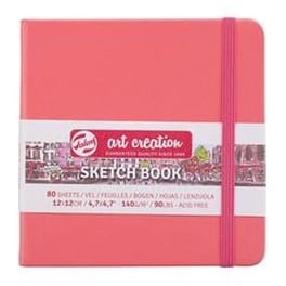 Talens Sketch Book Κοραλί 80φυλ. 12x12εκ. 140 Γρ.