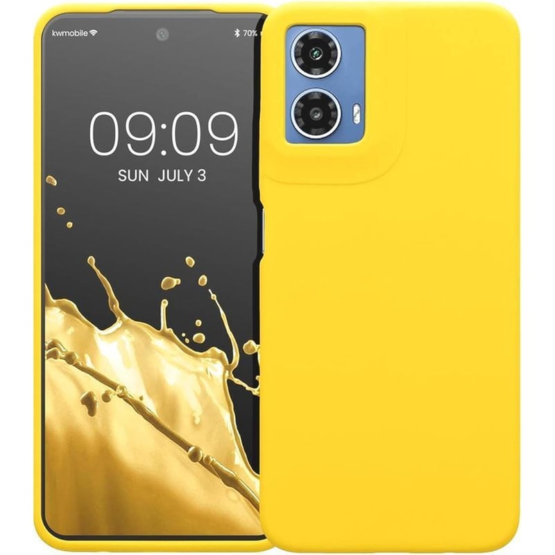 KWMOBILE Θήκη Motorola Moto G34 - KWmobile Soft Flexible Rubber Cover Σιλικόνης - Radiant Yellow