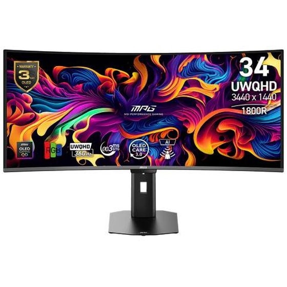 MSI MPG 341CQR QD‑OLED X36 34'' OLED Curved 360 Hz 0.03 ms image 0