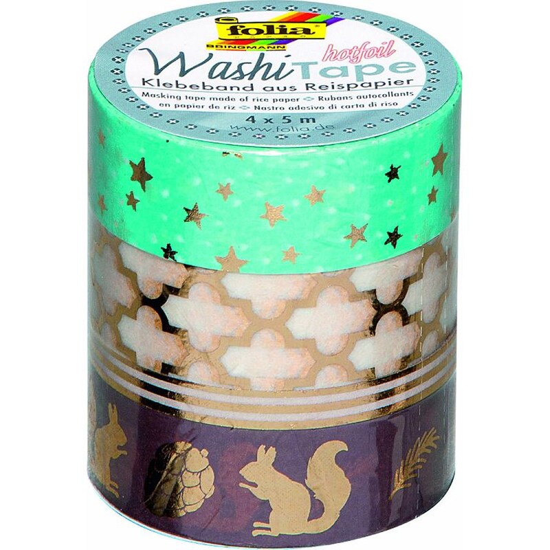 FOLIA Ταινία Washi Folia Χρυσοτυπία IIι (4 Τεμάχια)