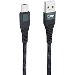 Καλώδιο δεδομένων Tune TechFlex Micro braided cable micro USB σε USB-A 1.5m - Black