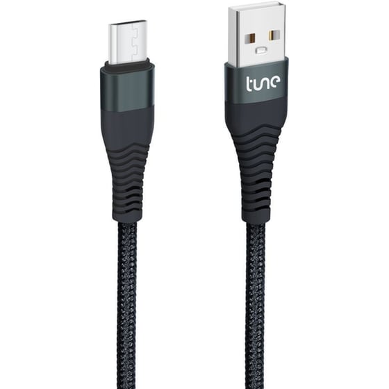 Καλώδιο δεδομένων Tune TechFlex Micro braided cable micro USB σε USB-A 1.5m - Black image 0