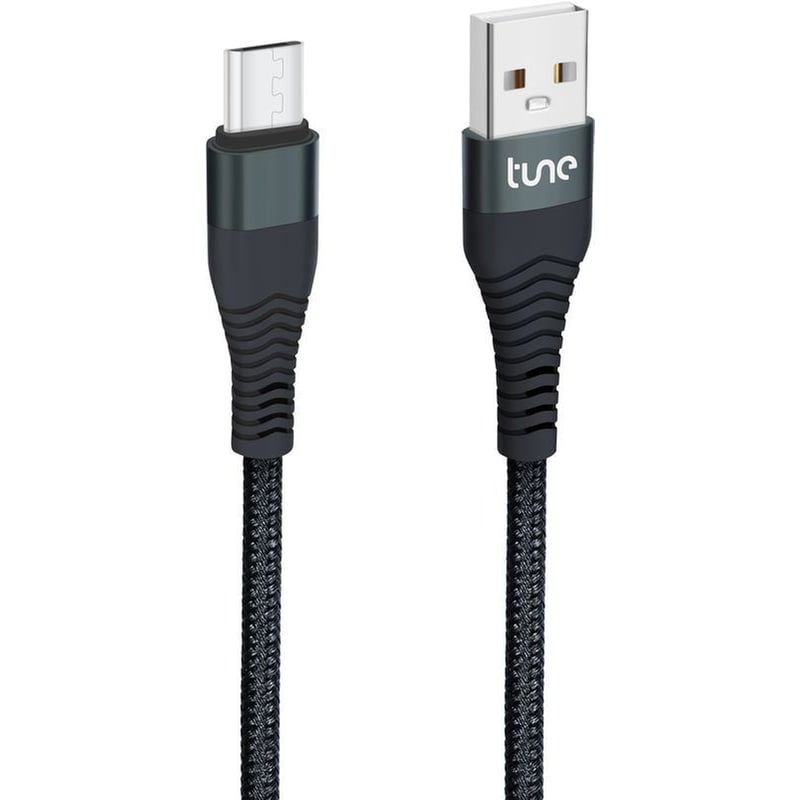 TUNE Καλώδιο δεδομένων Tune TechFlex Micro braided cable micro USB σε USB-A 1.5m - Black