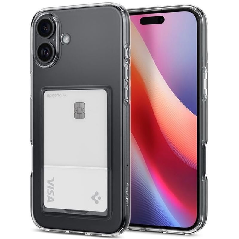 Θήκη Apple iPhone 16 - Spigen Crystal Slot Σιλικόνης - Crystal Clear