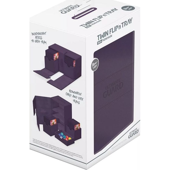 Ultimate Guard Twin Flip`n`tray 160+ Xenoskin Monocolor Purple image 4
